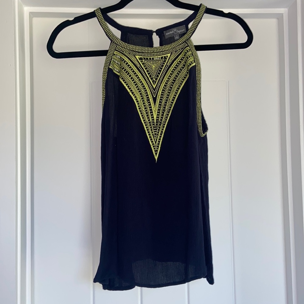 Navy Tank Size Small Market & Spruce